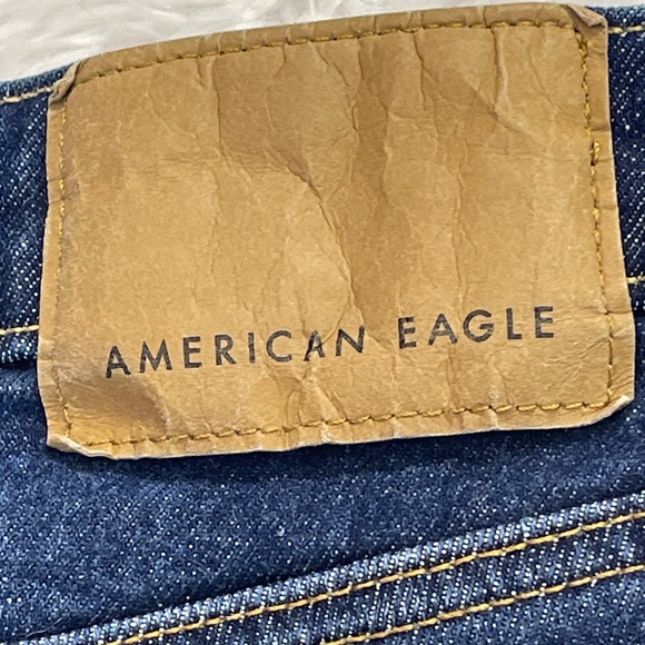 American Eagle OUTFITTERS CUTOFFS MENS SIZE 30 Dark Blue Distressed DENIM - Picture 8 of 8